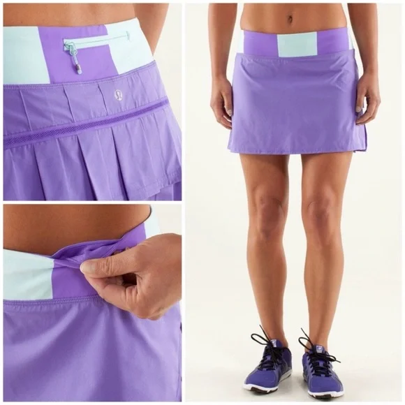 Lululemon Run Pace Setter Skirt Violet Skort Size 4 - Picture 11 of 14